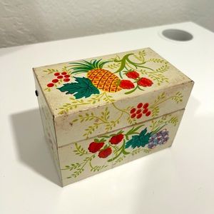 J. CHEIN & CO. Vintage metal recipe box